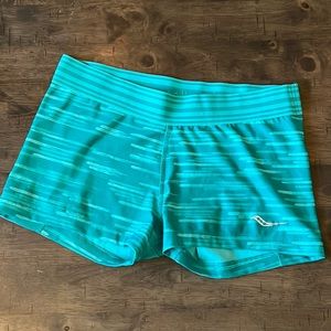 SAUCONY “Faster than you” booty shorts sz:Med
